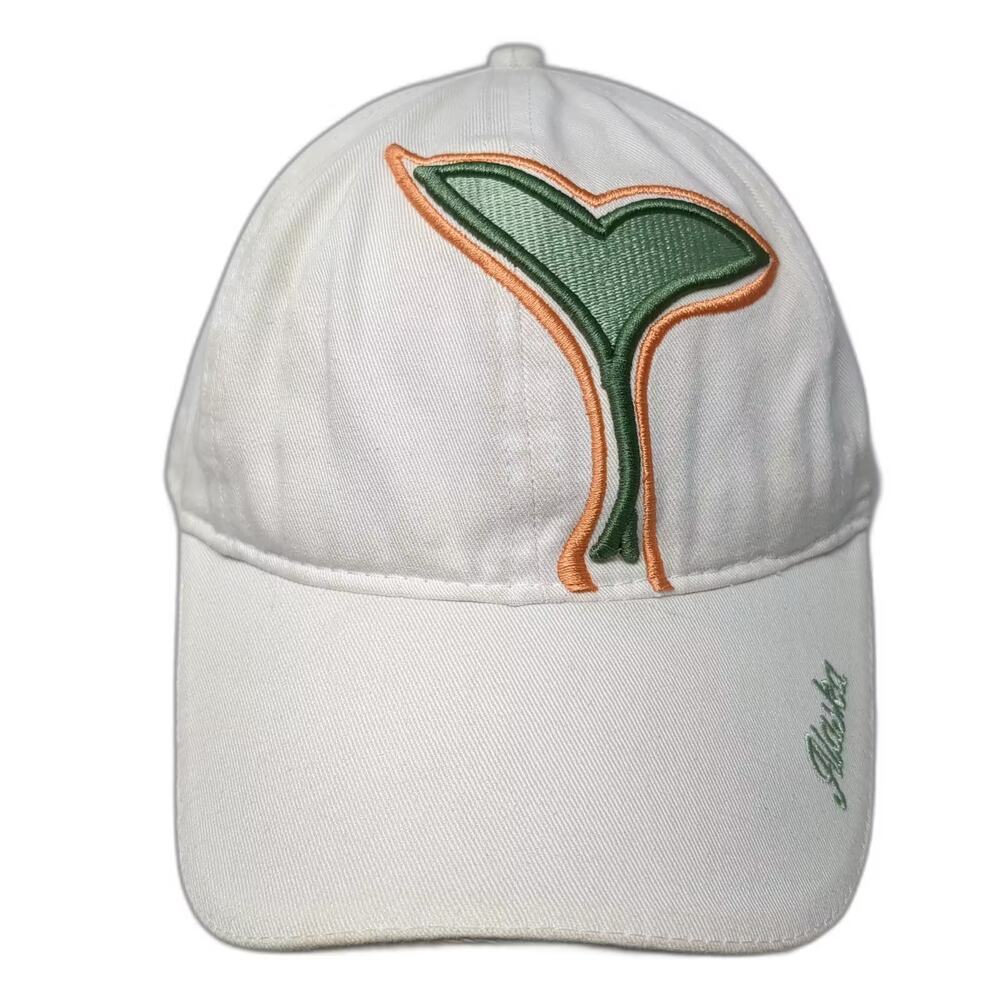Cruisewear & Company White Baseball Cap OS Whale Tail Alaska Embroidered Hat
